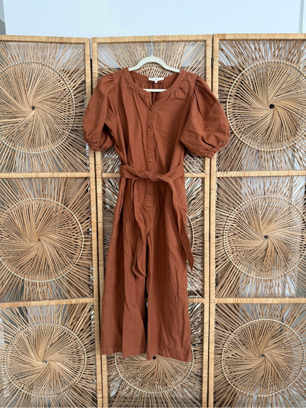 The Great Rust Homeroom Jumpsuit Size 2 Medium Cotton